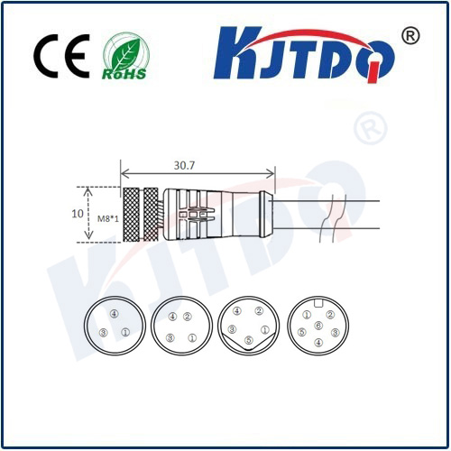 M8連接器 A型-澆鑄電纜系列 直頭